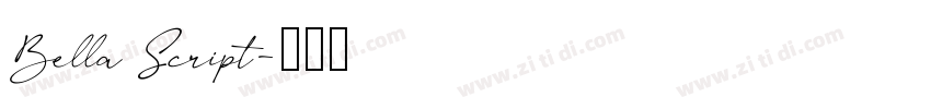 Bella Script字体转换